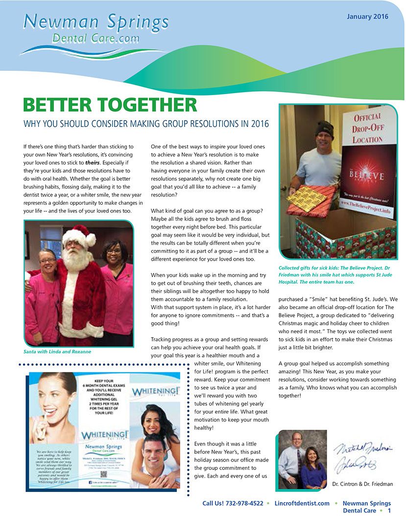 Better Together | Newman Springs Dental Care